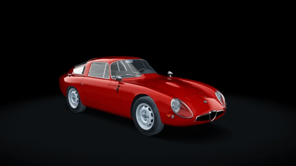 Alfa Romeo Giulia TZ Stradale in the Rosso Alfa 501 livery