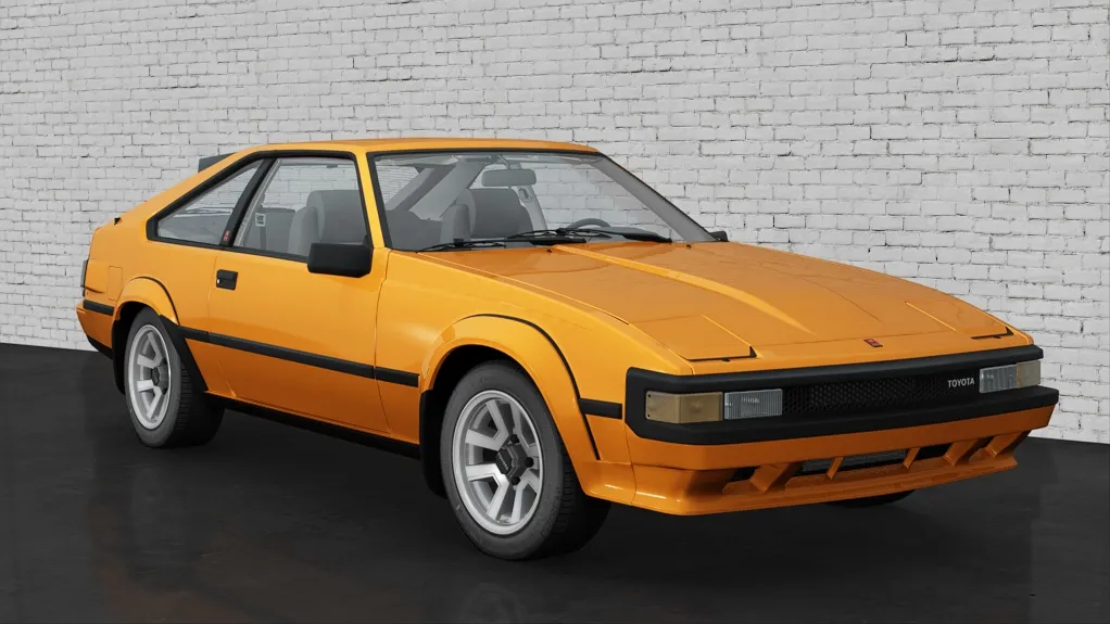 Toyota Celica Supra A60 in the Fusion Orange livery