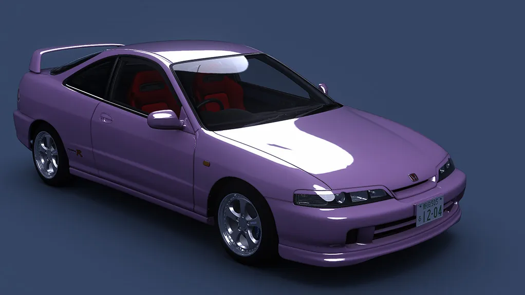 Honda Integra Type R (DC2) Turbo in the Amy Pink livery
