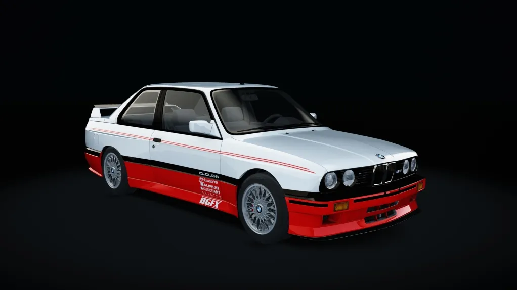 BMW M3 E30 Step1 in the Tone White Red livery