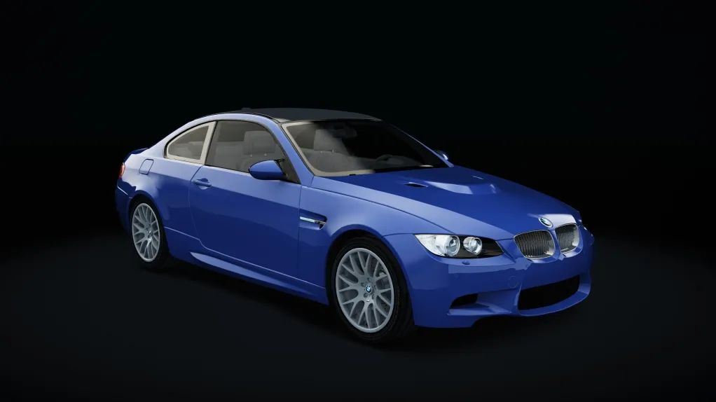 BMW M3 E92 in the Montecarlo Blue livery