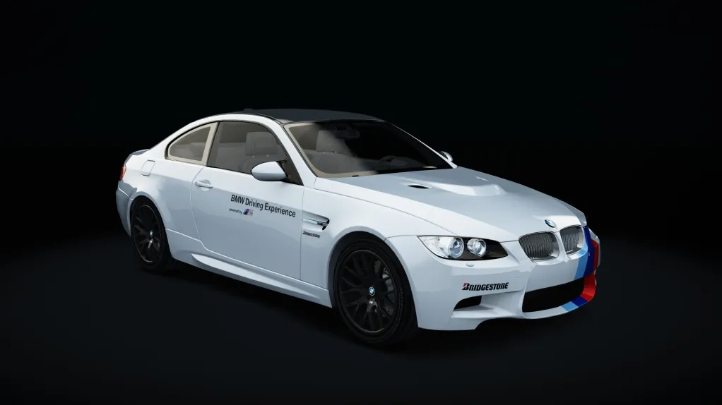BMW M3 E92 drift in the BMW Academy livery