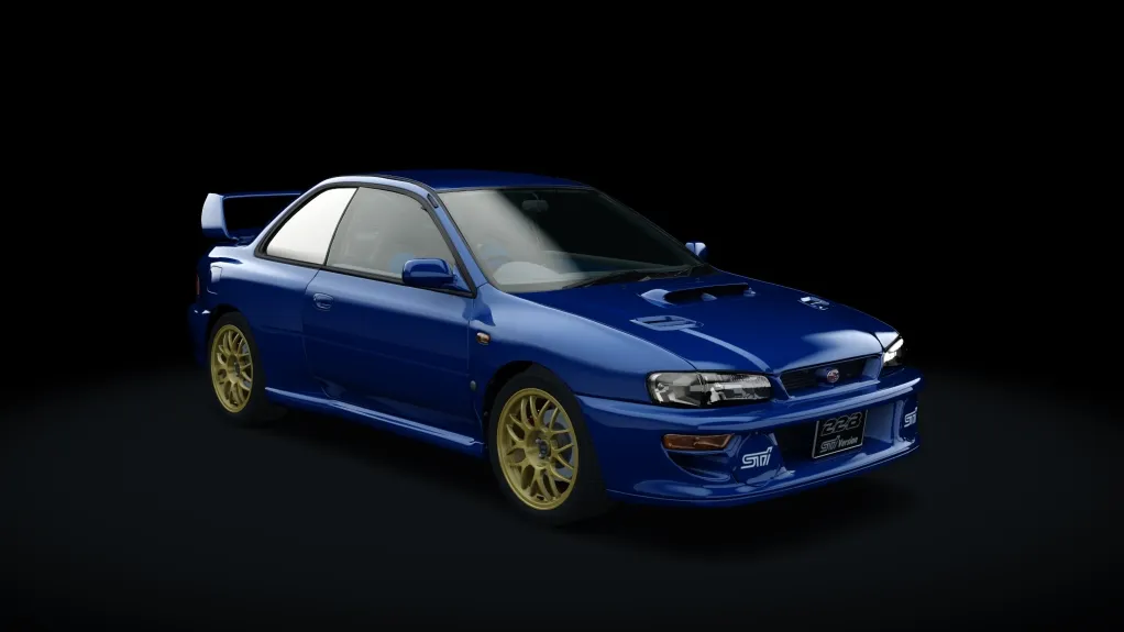 Subaru Impreza 22B STi-Version in the Sonic Blue Mica livery