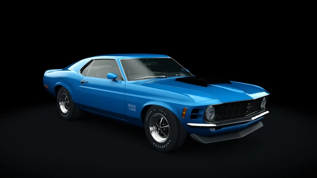 Ford Mustang Boss 429 in the Grabber Blue livery