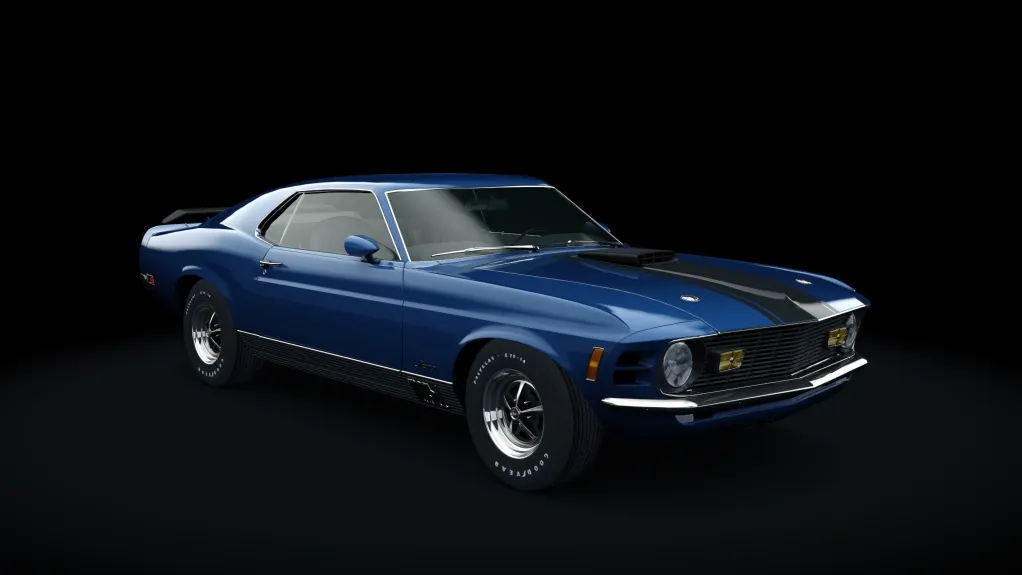 Ford Mustang Mach 1 428 in the Acapulco Blue livery
