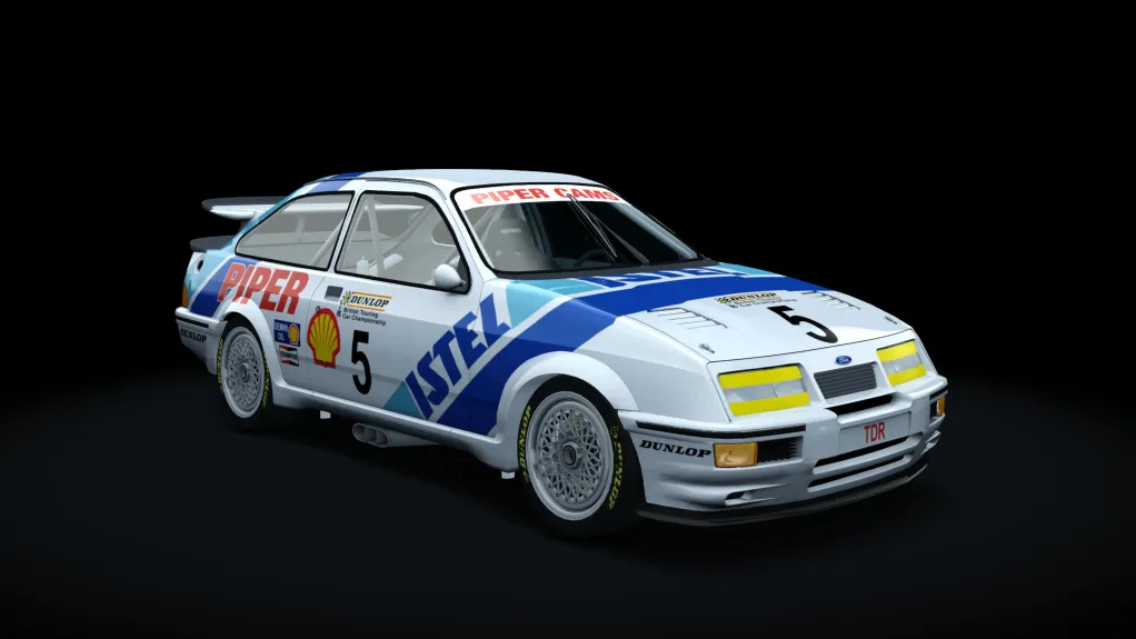 Ford Sierra RS500 DTM 90s in the 88 BTCC #5 TH livery