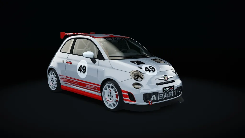 Abarth 500 Assetto Corse in the Official livery