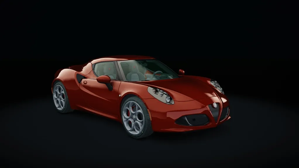 Alfa Romeo 4C in the Rosso Alfa livery
