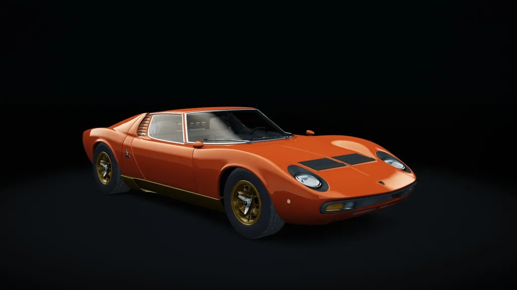 Lamborghini Miura P400 SV in the Arancio Gold livery