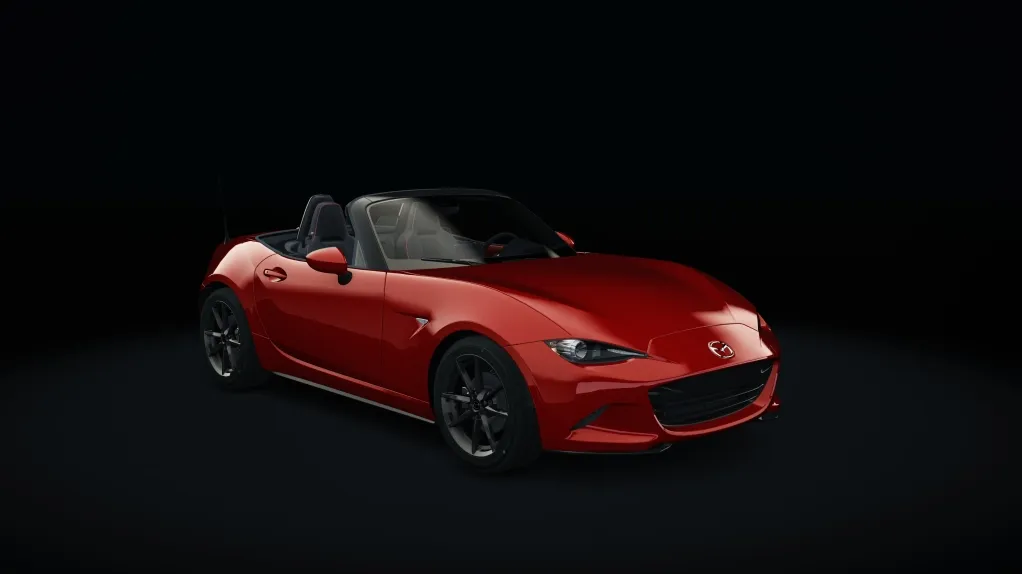 Mazda MX5 ND in the Soul Red Metallic livery