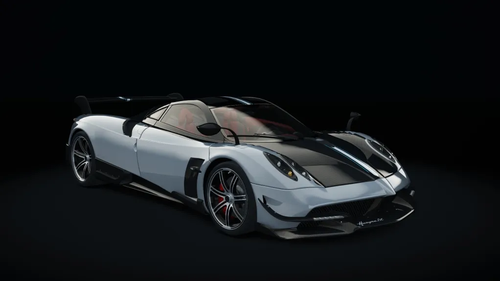 Pagani Huayra BC in the Silver Carbon White A livery