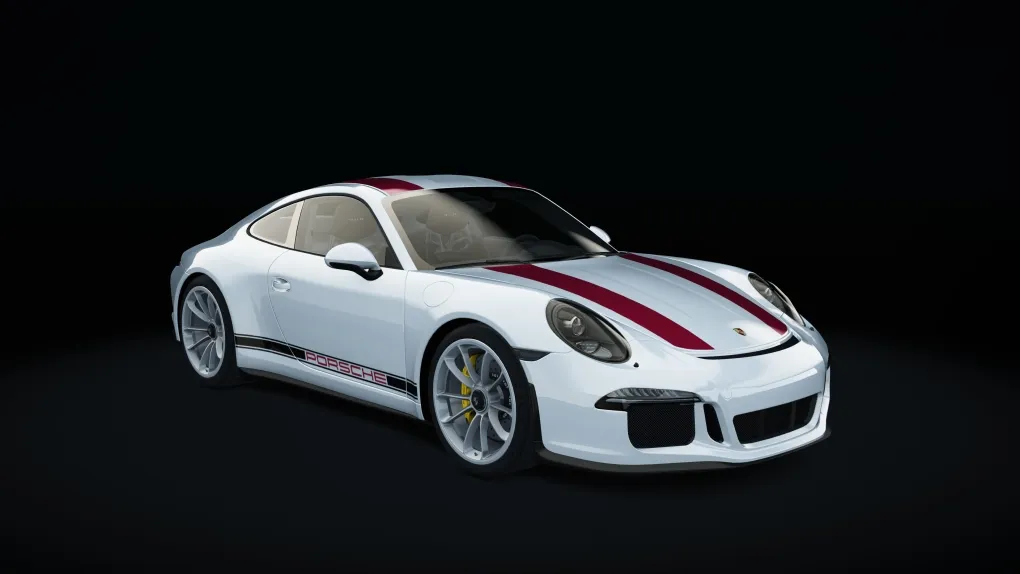 Porsche 911 R in the White Red livery
