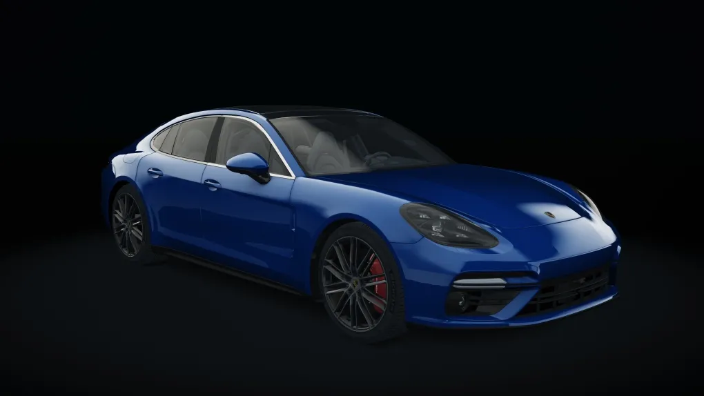 Porsche Panamera Turbo in the Sapphire Blue Metallic livery