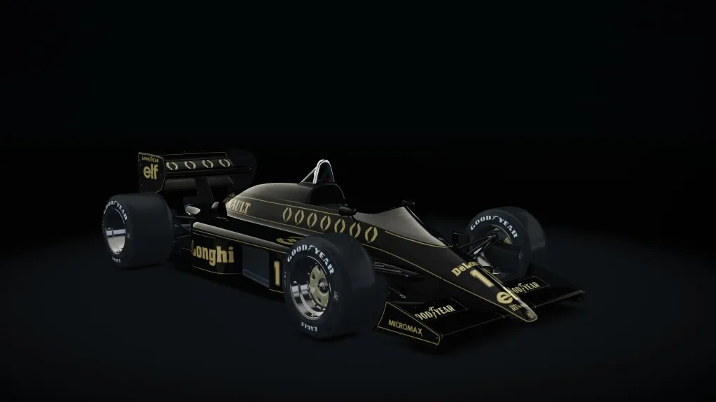 Lotus 98T in the Delonghi 11 livery