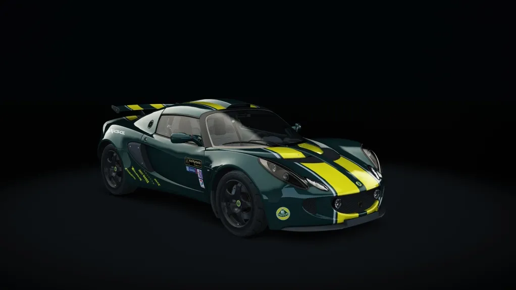Lotus Exige 240R Stage3 in the Motorsport Green Stripe livery