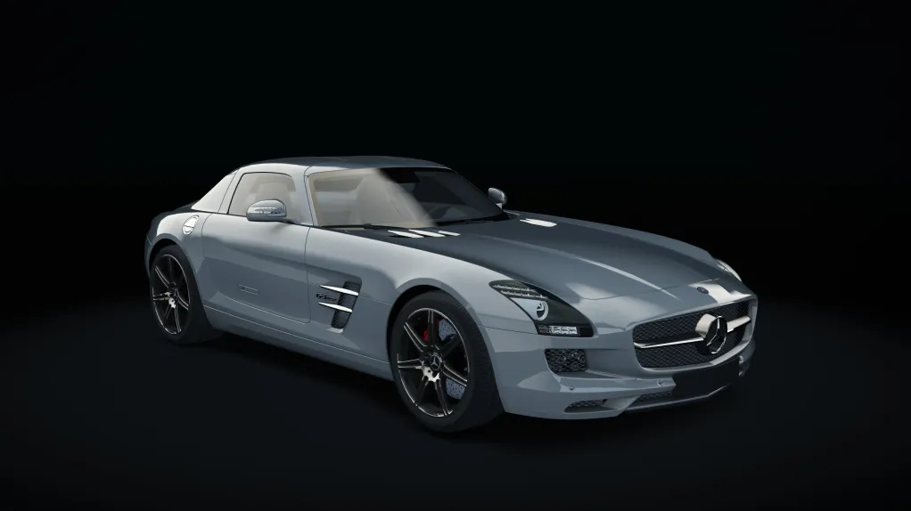 Mercedes SLS AMG in the Argento Iridio livery