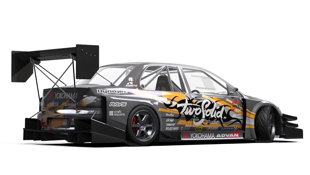 Mitsubishi Lancer EVO VIII Time Attack in the Default livery