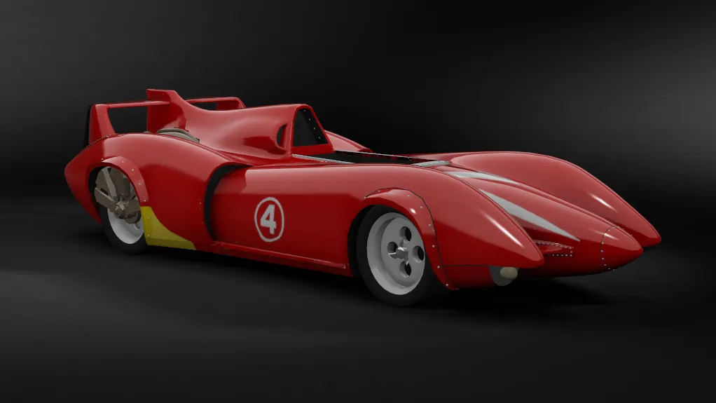 Mach 4 in the Racer Motors Factory livery
