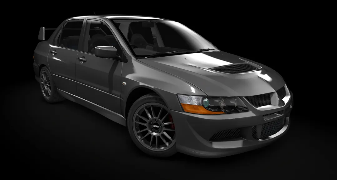 Mitsubishi Lancer Evolution VIII MR in the Cool Silver Metallic livery
