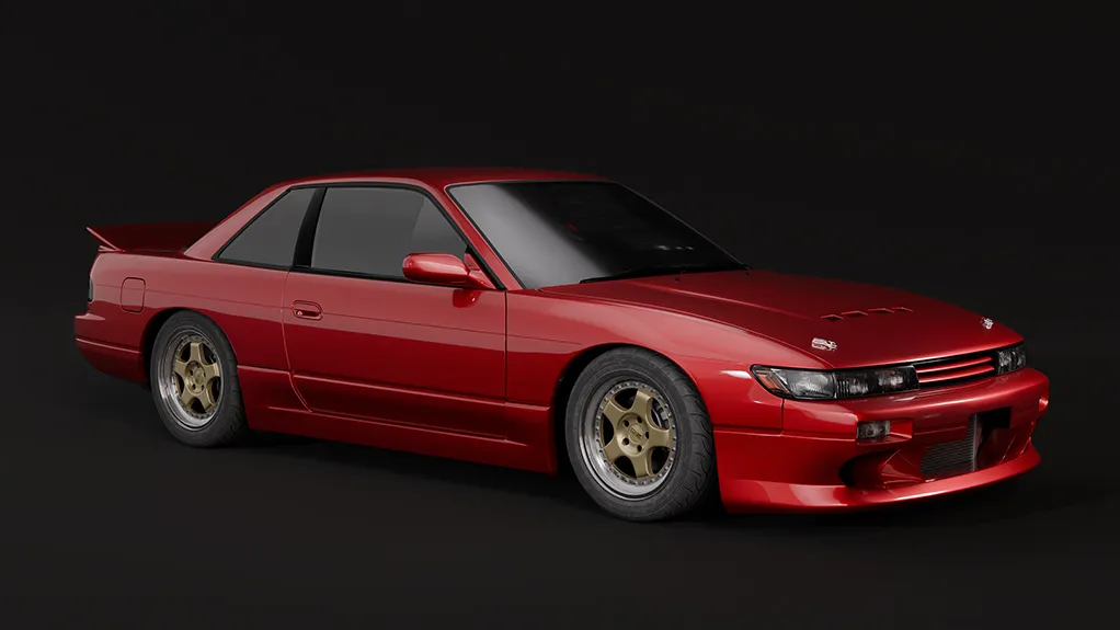 Nissan Silvia S13 Wangan in the Red livery