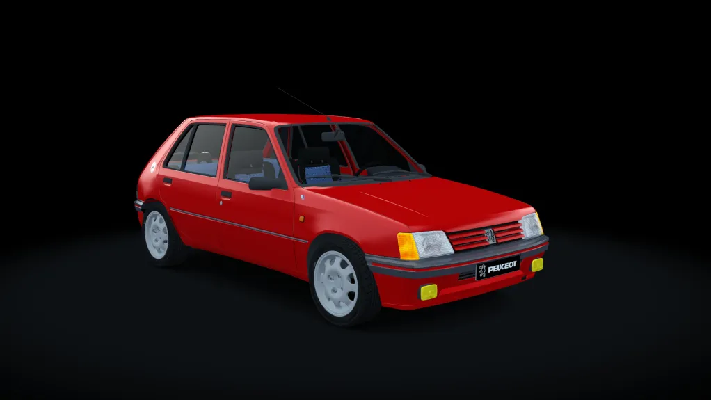 Peugeot 205 GLD in the ROUGE VALLELUNGA livery