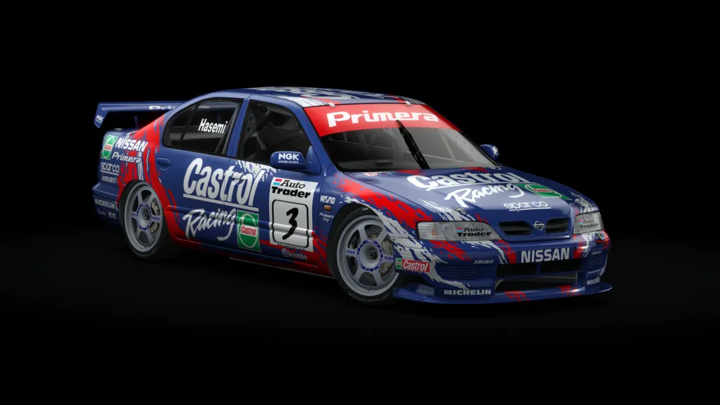 Nissan Primera P11 BTCC in the Castrol 3 livery