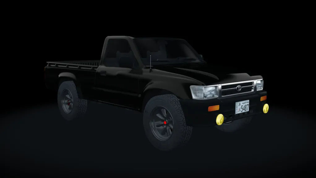 Toyota Hilux 1992 Red Five V6 Version in the Black livery
