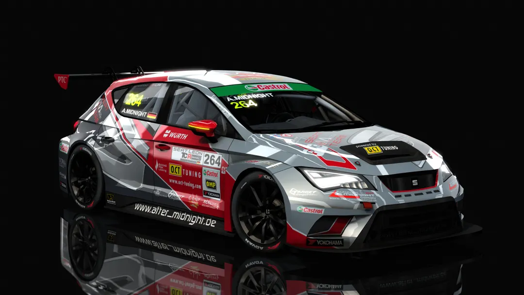 Seat Leon TCR DSG in the After_Midnight livery