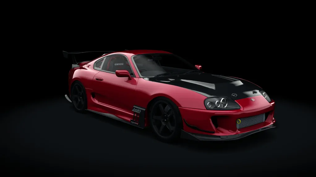 Toyota Supra MKIV Ridox Body Kit in the Scarlet Red livery