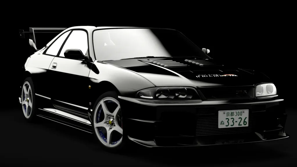 Nissan Skyline GT-R V-Spec (BCNR33) Wangan Spec in the GV1 Black Pearl livery