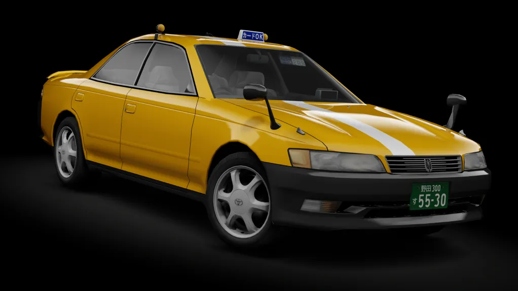 τraffic Japan | Toyota Mark II JZX90 Tourer V Taxi in the Chartered 1 livery