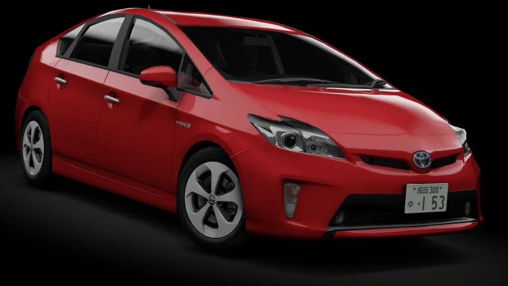 τraffic Japan | Toyota Prius ZVW30 in the Barcelona Red Metallic livery
