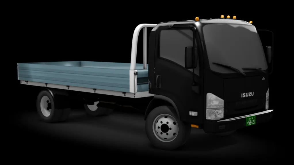τraffic jp - Isuzu NPR Flatbed in the Black livery
