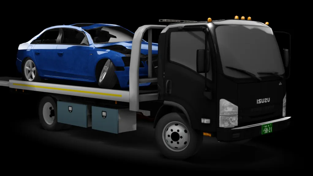 τraffic jp - Isuzu NPR Hauler Loaded in the Black livery