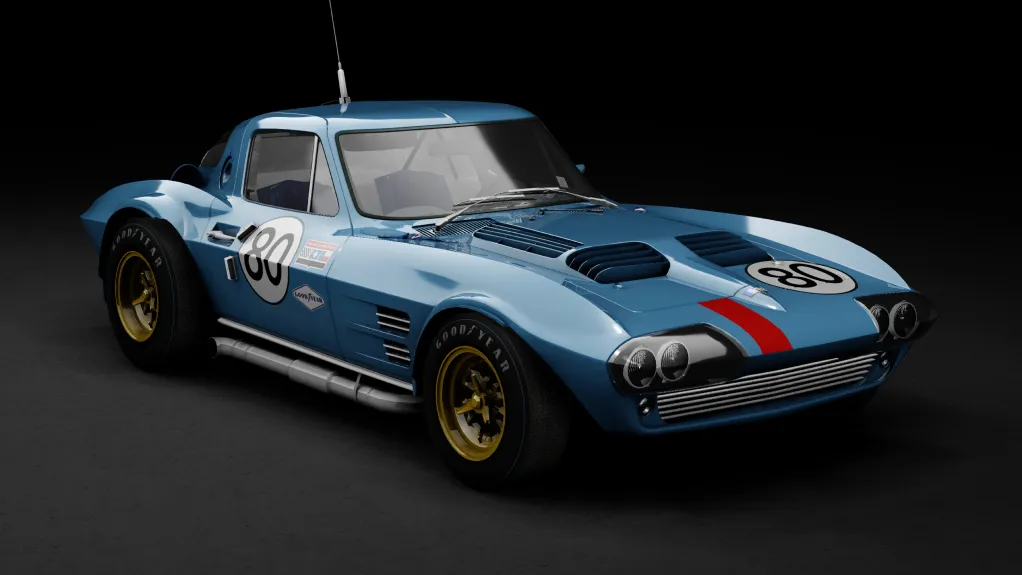 WSC60 Corvette Grand Sport in the 80 - Nassau 1963 livery