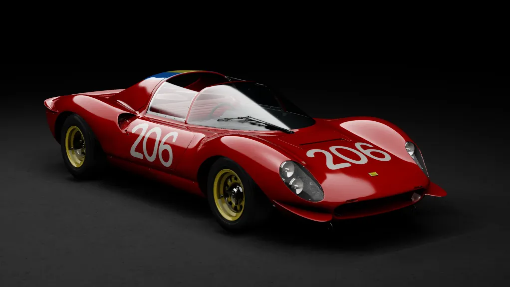 WSC60 Ferrari Dino 206S in the 206 - Targa Florio 1968 livery
