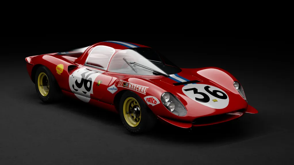 WSC60 Ferrari Dino 206S Berlinetta in the 36 - Le Mans 1968 livery