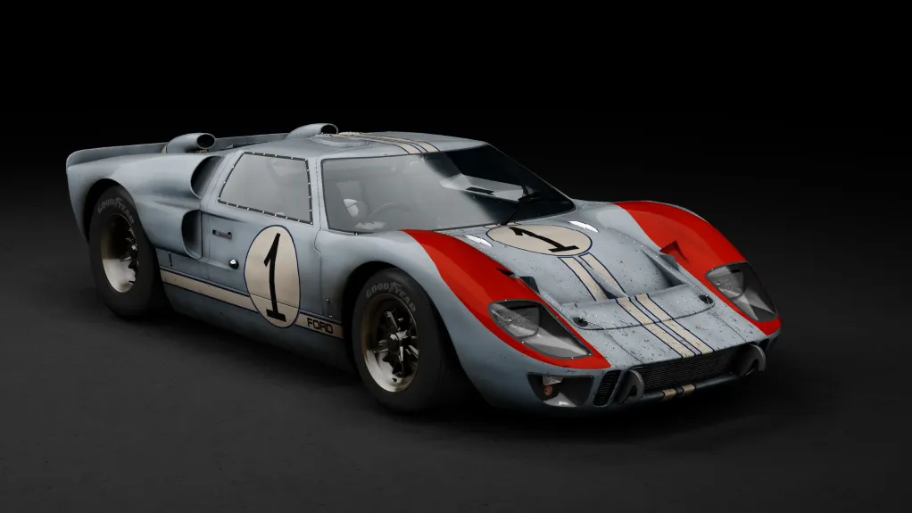 WSC60 Ford GT40 MkII in the 1 - Le Mans 24h 1966 - with dirt livery
